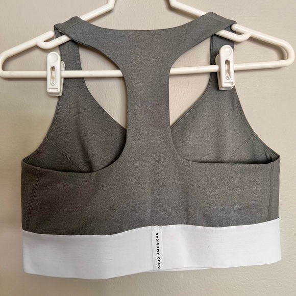 NWOT Good American The Icon Core Set Leggings & Bra Gray - Picture 3 of 7